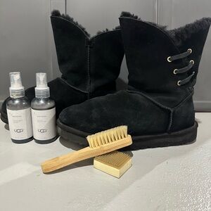 UGG Classic Black Suede Boots